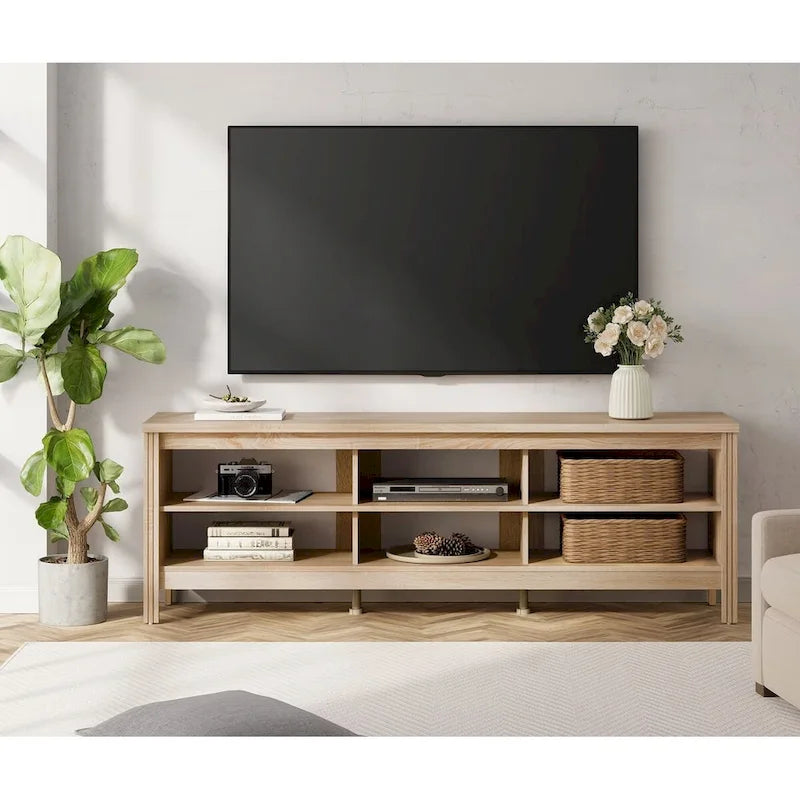 70 Zoll TV-Ständer für 75 Zoll TV, Klassisches Entertainment-Center TV-Konsole
