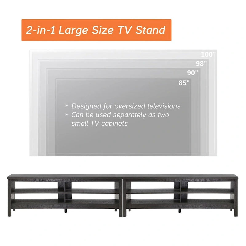 70 Zoll TV-Ständer für 75 Zoll TV, Klassisches Entertainment-Center TV-Konsole