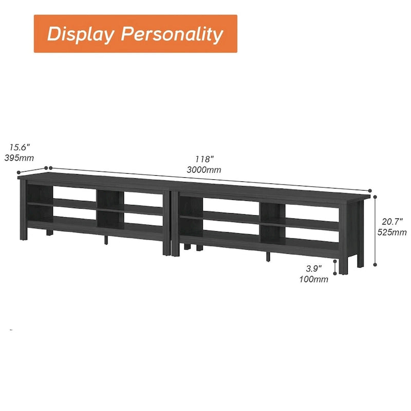 70 Zoll TV-Ständer für 75 Zoll TV, Klassisches Entertainment-Center TV-Konsole