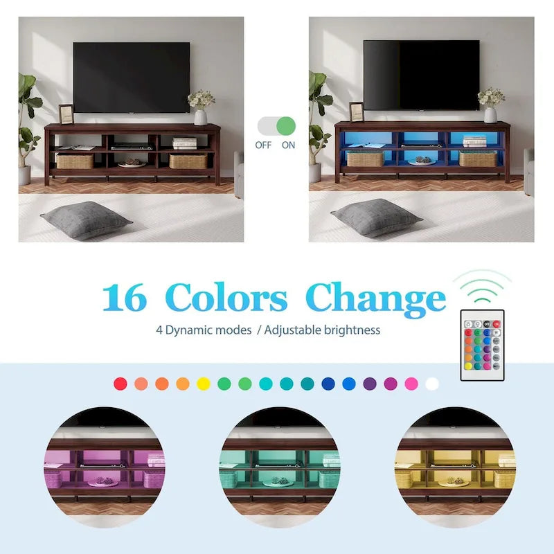 70 Zoll TV-Ständer für 75 Zoll TV, Klassisches Entertainment-Center TV-Konsole