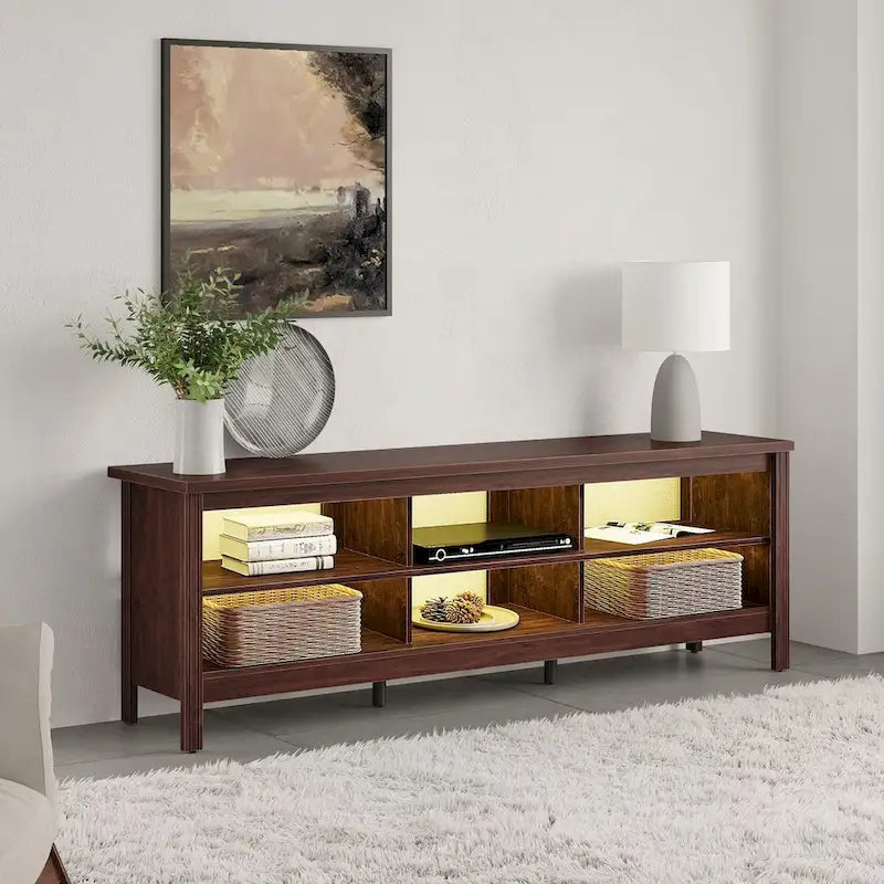 70 Zoll TV-Ständer für 75 Zoll TV, Klassisches Entertainment-Center TV-Konsole