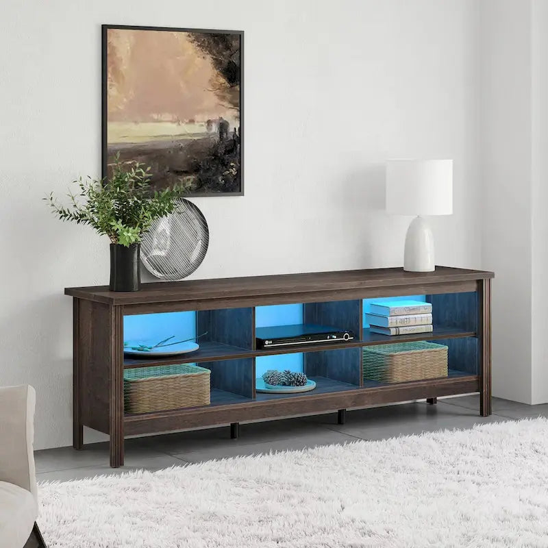 70 Zoll TV-Ständer für 75 Zoll TV, Klassisches Entertainment-Center TV-Konsole