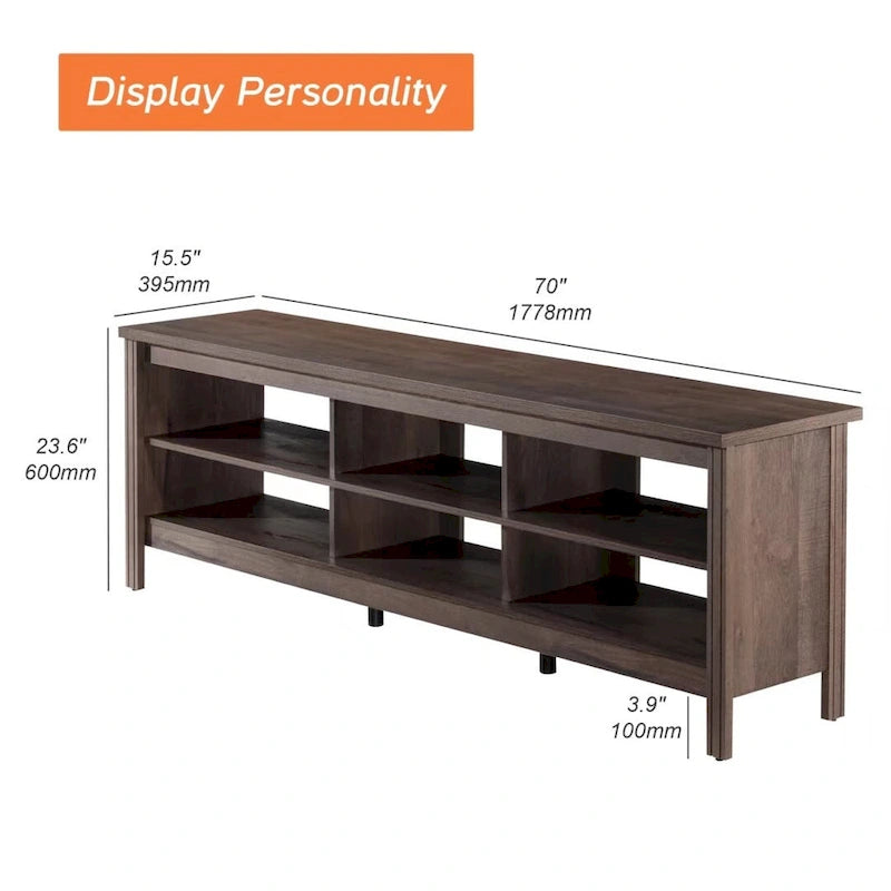 70 Zoll TV-Ständer für 75 Zoll TV, Klassisches Entertainment-Center TV-Konsole