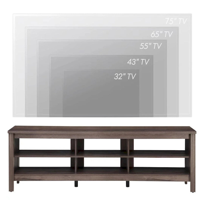 70 Zoll TV-Ständer für 75 Zoll TV, Klassisches Entertainment-Center TV-Konsole