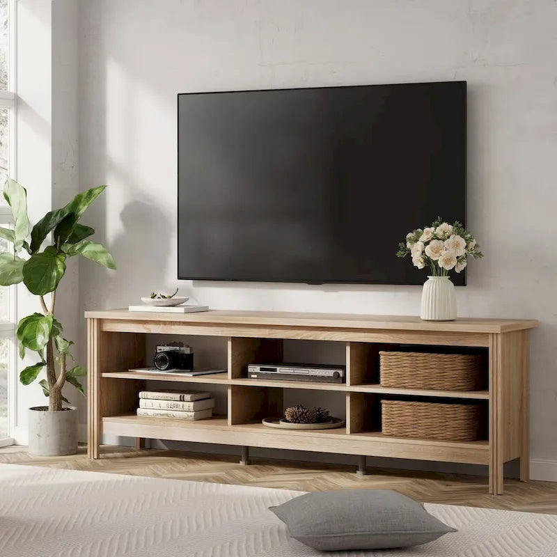 70 Zoll TV-Ständer für 75 Zoll TV, Klassisches Entertainment-Center TV-Konsole