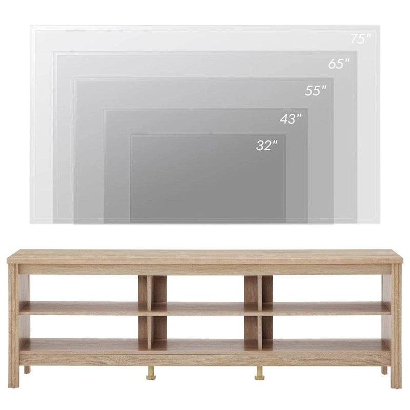 70 Zoll TV-Ständer für 75 Zoll TV, Klassisches Entertainment-Center TV-Konsole