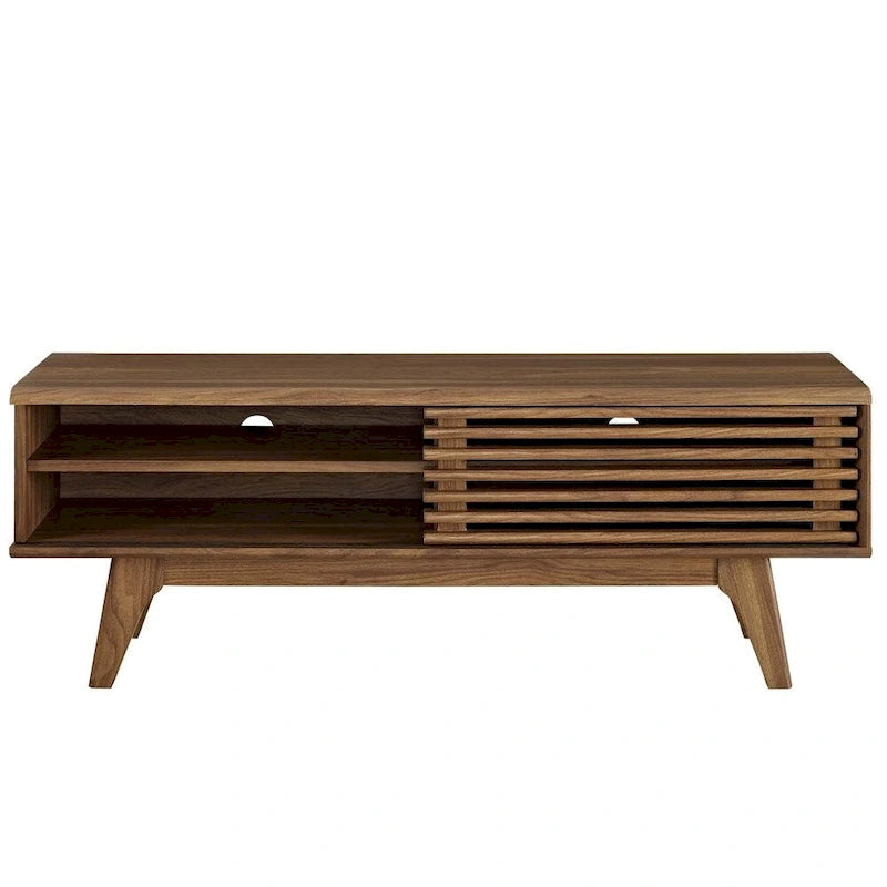 48-Zoll TV-Schrank im Mid-Century-Stil mit Schiebetür