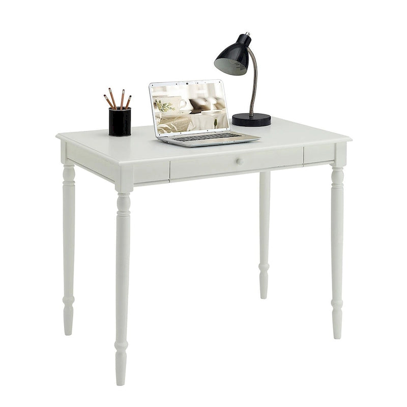 Schreibtisch im französischen Landhausstil mit 1 Schublade und Tastaturauszug