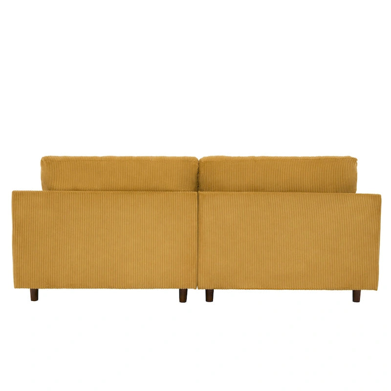 90 Übergroßes Kordsamt-Wohnzimmersofa mit Wendekissen