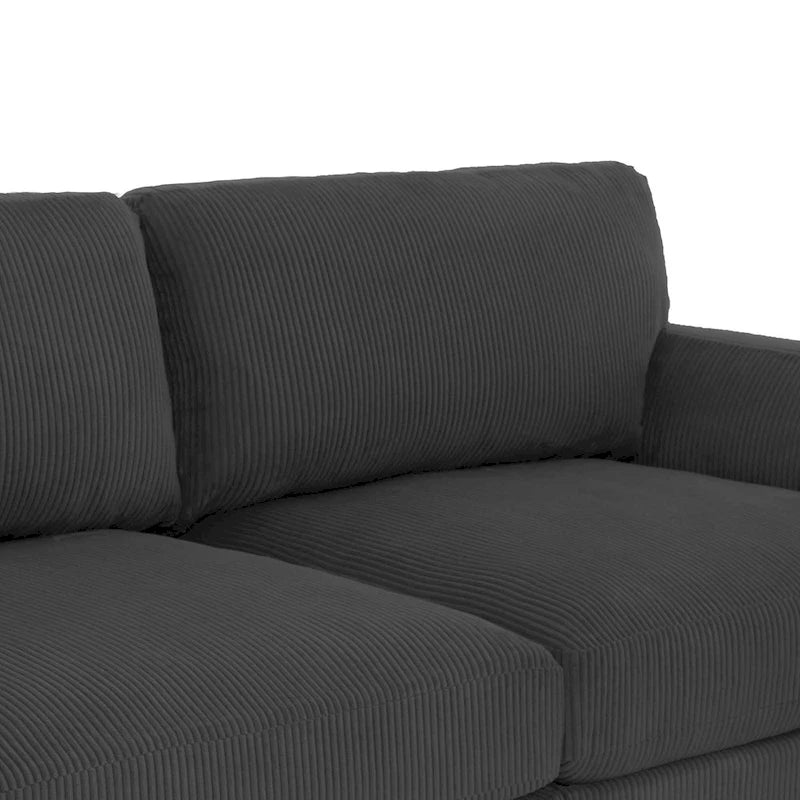 90 Übergroßes Kordsamt-Wohnzimmersofa mit Wendekissen