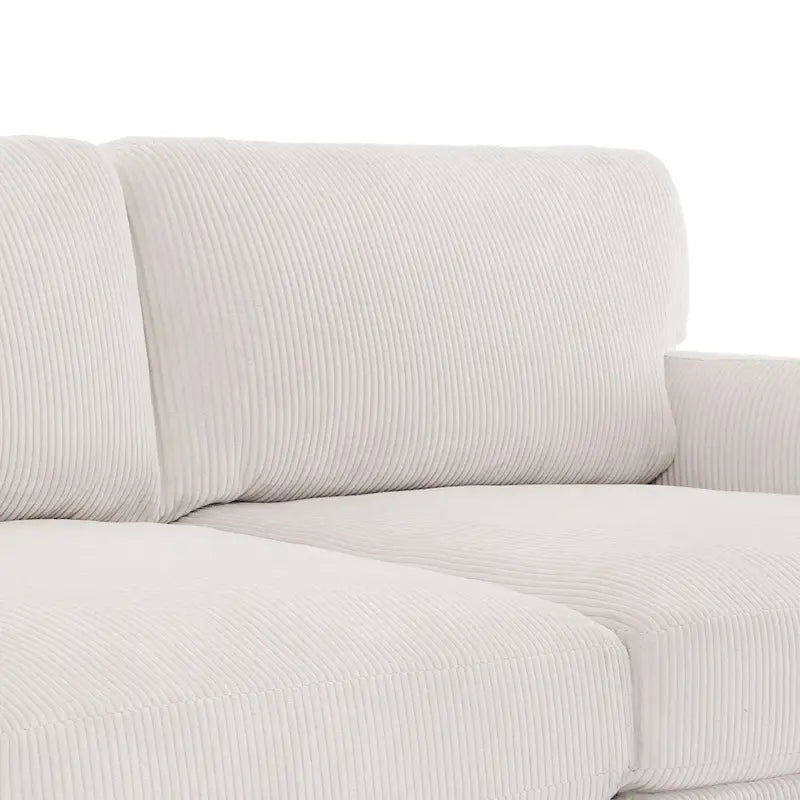 90 Übergroßes Kordsamt-Wohnzimmersofa mit Wendekissen