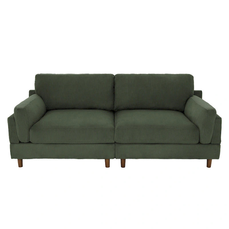 90 Übergroßes Kordsamt-Wohnzimmersofa mit Wendekissen